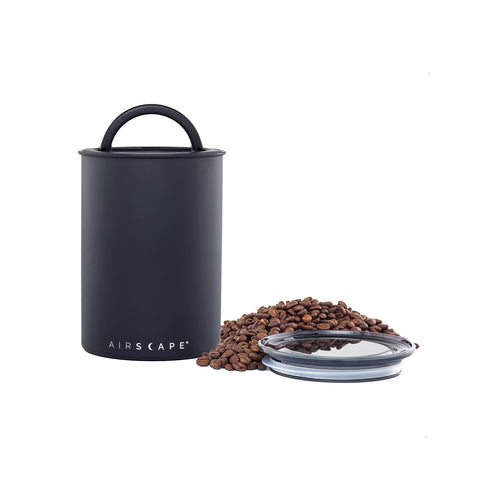 Airscape Coffee and Food Storage Canister – Stainless Matte Black